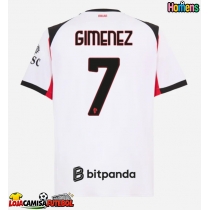 Camisa de Futebol AC Milan Santiago Gimenez #7 Equipamento Secundário 2025-26 Manga Curta